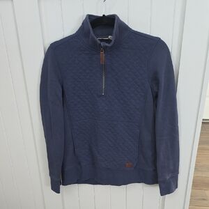 L.L. Bean Women's Navy 1/4 Zip-Up Sweater
